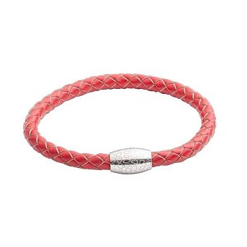 Červený kožený náramek Kitoko L (20-21cm)