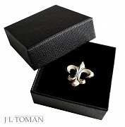 Modrý odznak do klopy saka květina s modrým diamantem