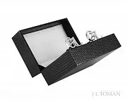 Stříbrné manžetové knoflíčky s monogramem GL vyrobené na míru podle grafického návrhu