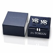 Stříbrné manžetové knoflíčky s monogramem MŠ č. 2