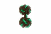 Black & Green Silk Cuffknots