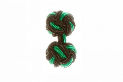 Black & Green Silk Cuffknots