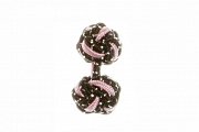 Black Sparkle & Pink Silk Cuffknots