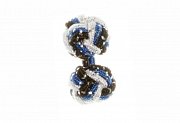 Black, White & Royal Blue Sparkle Silk Cuffknots