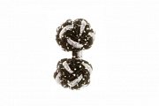 Black & White Sparkle Silk Cuffknots