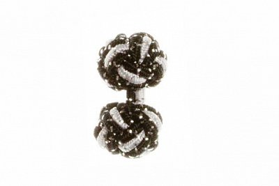 Black & White Sparkle Silk Cuffknots