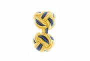 Canary Yellow & Royal Blue Silk Cuffknots