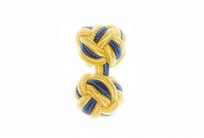 Canary Yellow & Royal Blue Silk Cuffknots