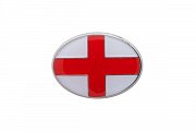 Červeno bílý odznak do klopy s anglickou vlajkou Svatého Jiří