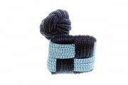 Chess Board Navy Blue & Light Blue Silk Cuffknots