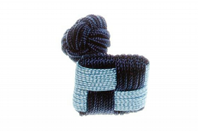 Chess Board Navy Blue & Light Blue Silk Cuffknots