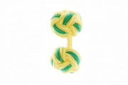 Green & Yellow Cuffknots Silk Knot Cufflinks