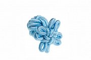 Light Blue Flower Shaped Cuffknots Silk Knot Cufflinks