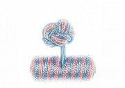 Light Blue & Pink Barrel Silk Cuffknots
