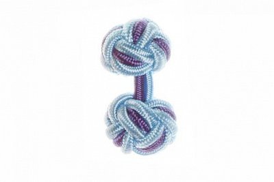 Light Blue & Purple Silk Cuffknots