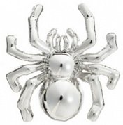 Luxusní stříbrná ozdoba do klopy saka pavouk