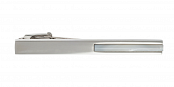 Luxusní stříbrná spona na kravatu osazená drahokamem perleť v délce 60 mm