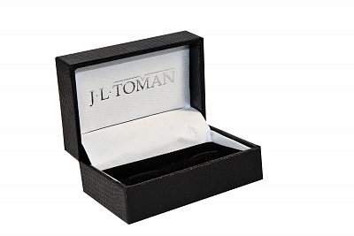 Luxusní stříbrná spona na kravatu osazená drahokamem perleť v délce 60 mm