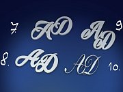 Manžetové knoflíčky s monogramem AD 10