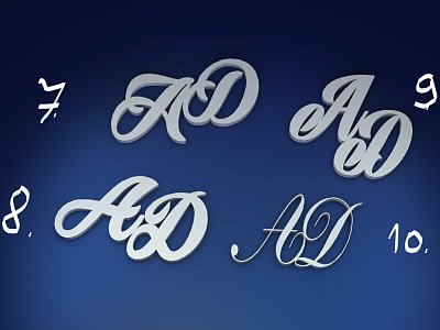Manžetové knoflíčky s monogramem AD 4