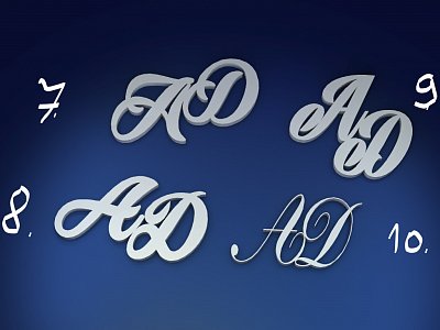 Manžetové knoflíčky s monogramem AD 8