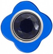 Modrá ozdoba do klopy saka květina s modrým diamantem