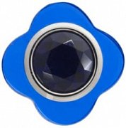Modrý odznak do klopy saka květina s modrým diamantem