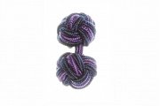 Navy Blue & Purple Silk Cuffknots