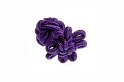 Purple Flower Shaped Cuffknots Silk Knot Cufflinks