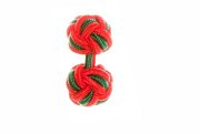 Red & Green Silk Cuffknots