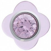 Růžový odznak do klopy saka květina s diamantem