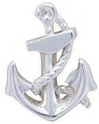 Luxusní set manžetových knoflíčků a ozdoby do klopy saka s motivem námořnické kotvy s detailem kotevního lana