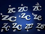 Stříbrná ozdoba do klopy s monogramem ZC