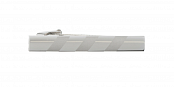 Stříbrná spona na kravatu s gravírovanými pruhy v délce 35 mm