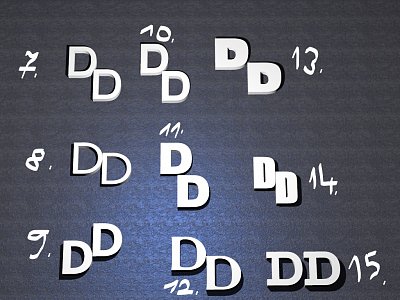 Stříbrné manžetové knoflíčky s monogramem DD-1