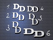 Stříbrné manžetové knoflíčky s monogramem DD-15