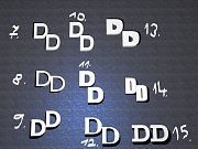 Stříbrné manžetové knoflíčky s monogramem DD-4