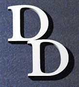 Stříbrné manžetové knoflíčky s monogramem DD-5