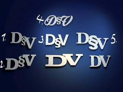 Stříbrné manžetové knoflíčky s monogramem D&V