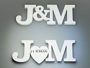 Stříbrné manžetové knoflíčky s monogramem J&M