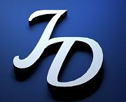 Stříbrné manžetové knoflíčky s monogramem JD-6