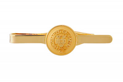 Zlatá spona na kravatu s oficiálním znakem University of Oxford