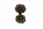 Black & White Sparkle Silk Cuffknots