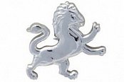 Elegantní stříbrný odznak do klopy lev