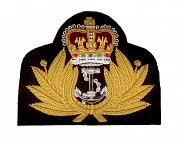 Hand Embroidered Heraldic Blazer Badge Crest With Gold & Silver Bullion Wire - BB009 (YY)