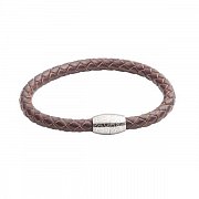 Hnědý kožený luxusní náramek Kitoko S (16-17cm)