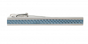 Luxusní designová spona na kravatu s detailem z modrého karbonového vlákna v délce 55 mm