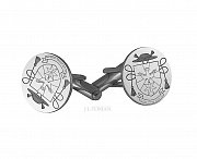 Luxusní set manžetové knoflíčky a ozdoba do klopy s osobním erbem vyrobený na zakázku