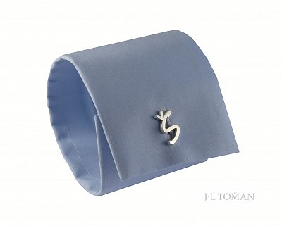 Luxusní stříbrné manžetové knoflíčky s monogramem Š vyrobené na míru