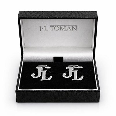Manžetové knoflíčky s monogramem JL č. 10 vyrobené na zakázku